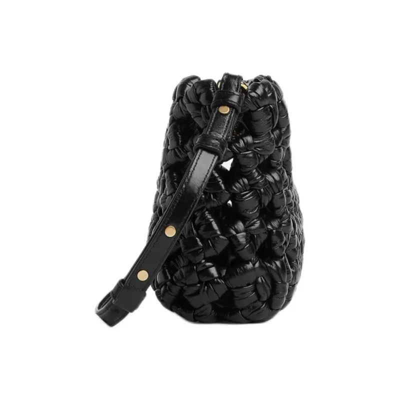 Bottega Veneta KALIMERO Cow Leather Handheld Shoulder Bag Women's Black-1