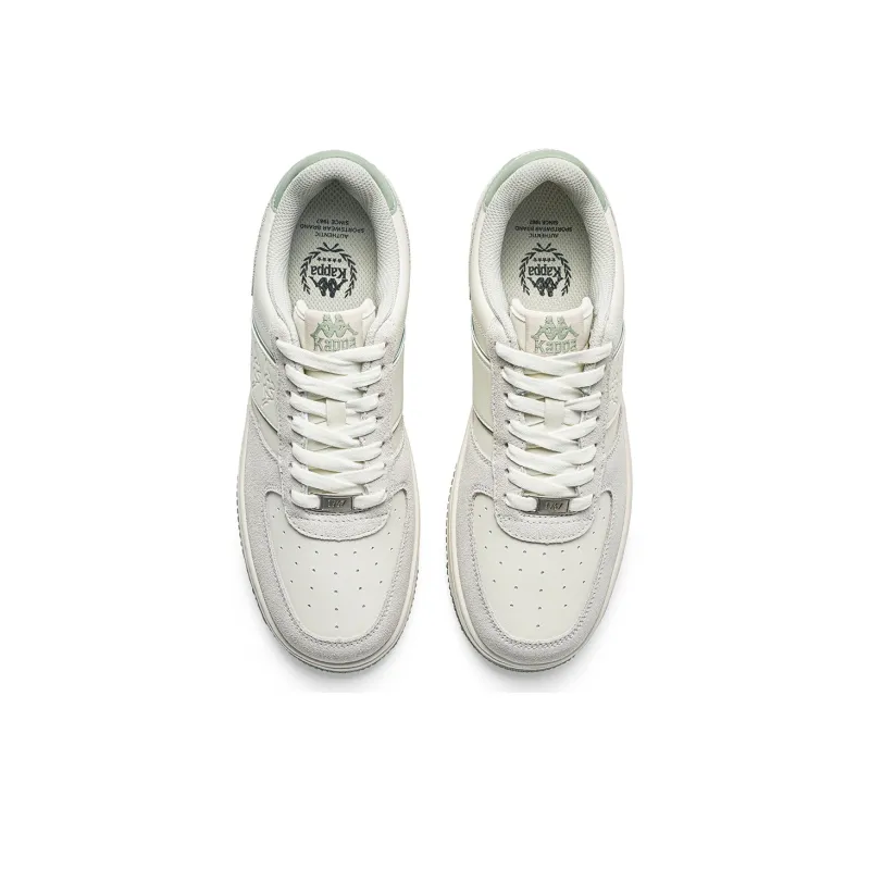 Kappa Back to Back Anti Slip Wear Resistant Low Top Skateboard Shoes Unisex White Gray-3