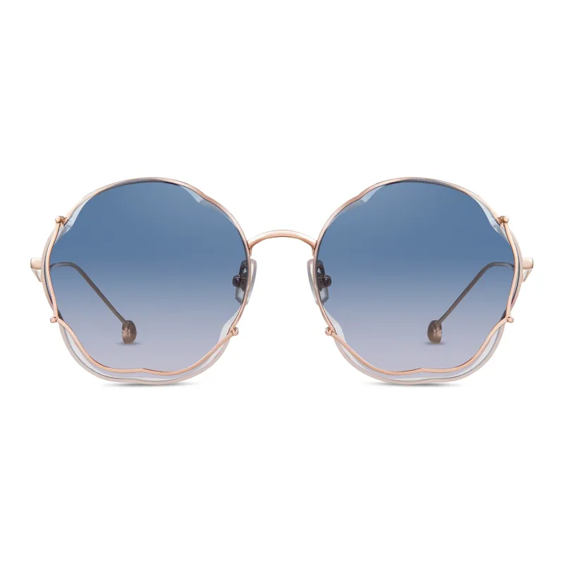 HORIEN Alloy Irregular Shape Sunglasses Women's-1