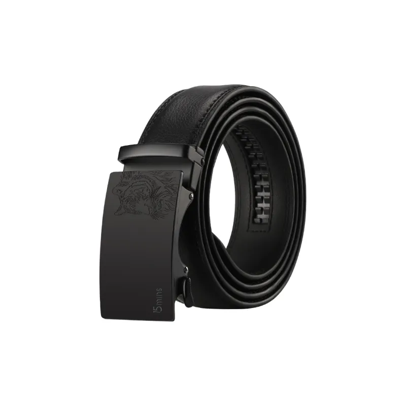 15 MINS Cow Split Leather Belts Men's Width  3.5cm-17