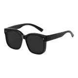 Bright Black Frame with Black Gray Lens