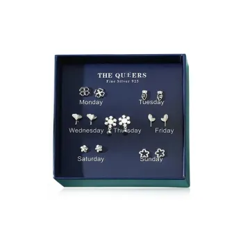J&KINGLAY S925 Silver Stud Earrings Unisex