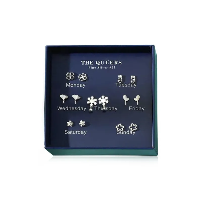 J&KINGLAY S925 Silver Stud Earrings Unisex-0