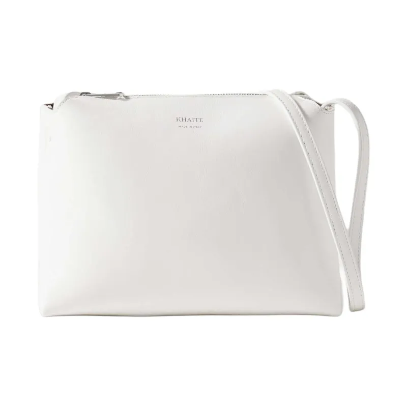 KHAITE Lina Calfskin Crossbody Bag Shoulder Bag Medium Size Women's White-0