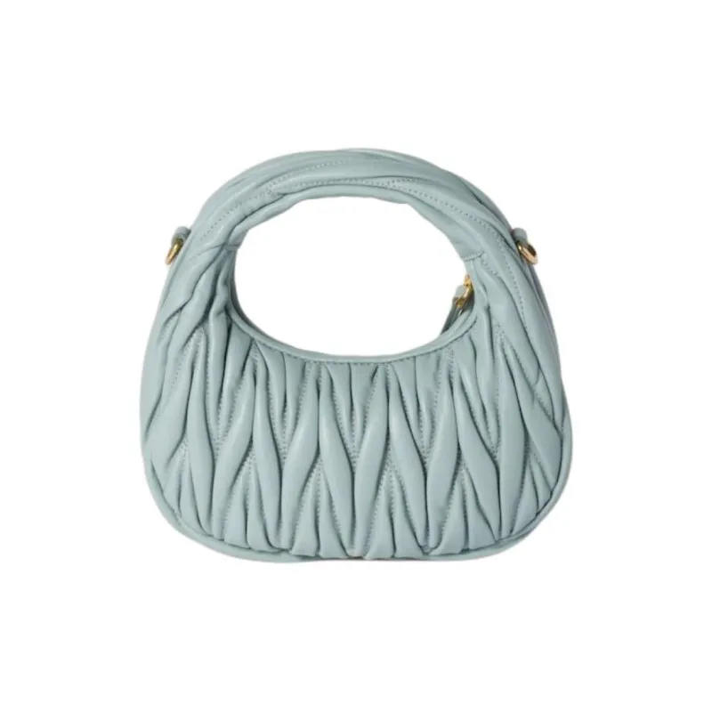 MIU MIU Wander Series Lambskin Handbag Mini Women's Light Blue-2