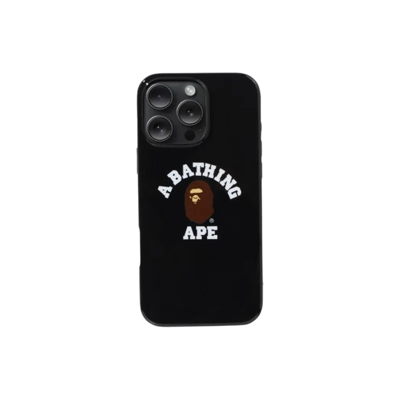 A BATHING APE PU+PC University COLLEGE Phone Cases Compatibility With IPhone 16 Pro Max Trendy And Cool-1
