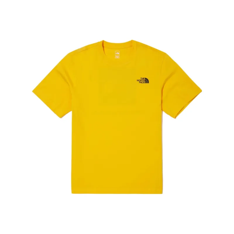 THE NORTH FACE Cotton Nse Box Logo S/S R/Tee Yellow Korea Version-0