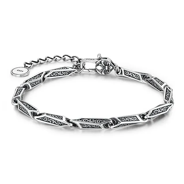 MYSH 925 Sterling Silver Bracelets Men's-0