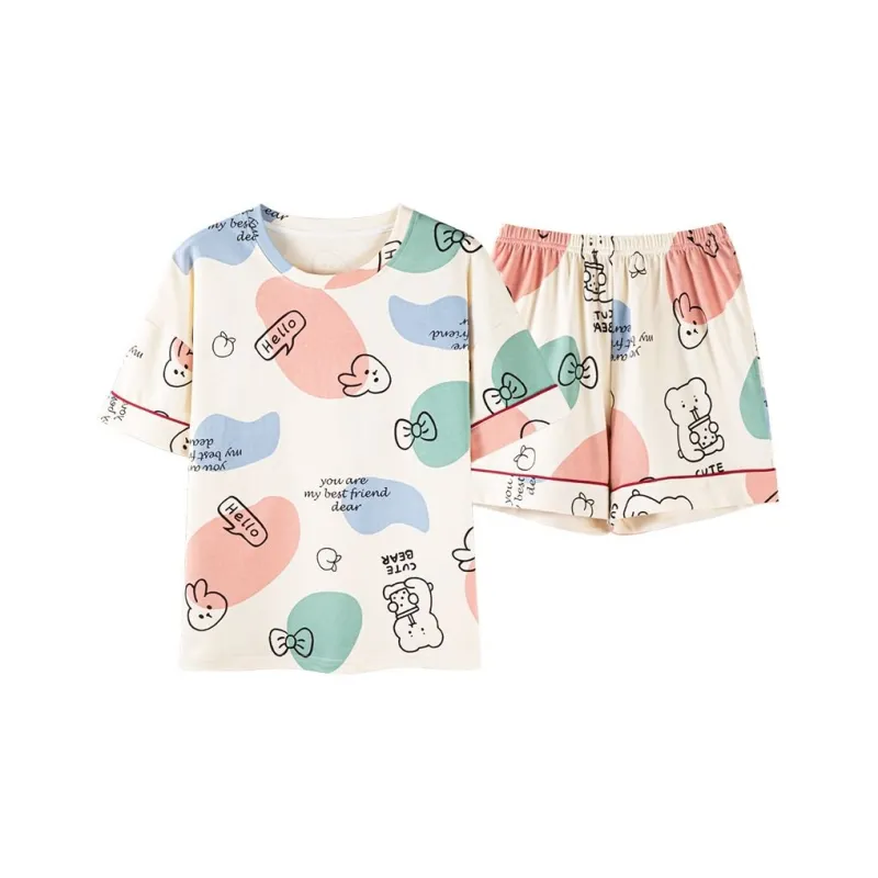 Urban Beauty Pajama Set Women's Cartoon Bear-0