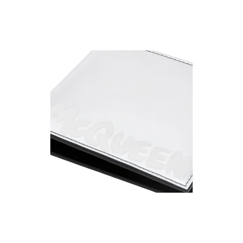 Alexander McQueen PU Polyurethane Wallet Men's Silver-4