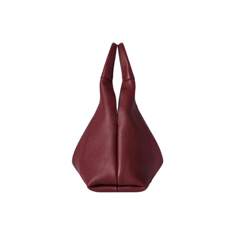 GUCCI Grained Leather Shoulder Backpack Handbag Large Size Women's Ancora Red-3