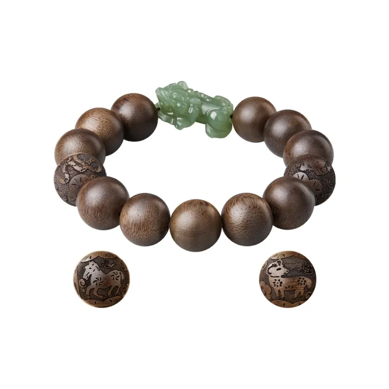 Moonstone Edge Agarwood Bracelets Men's-10