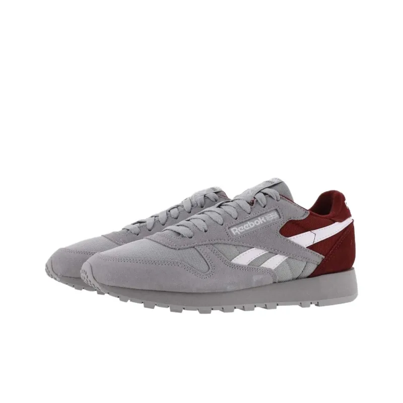Reebok Classic Leather 'Pure Grey Classic Burgundy'-1