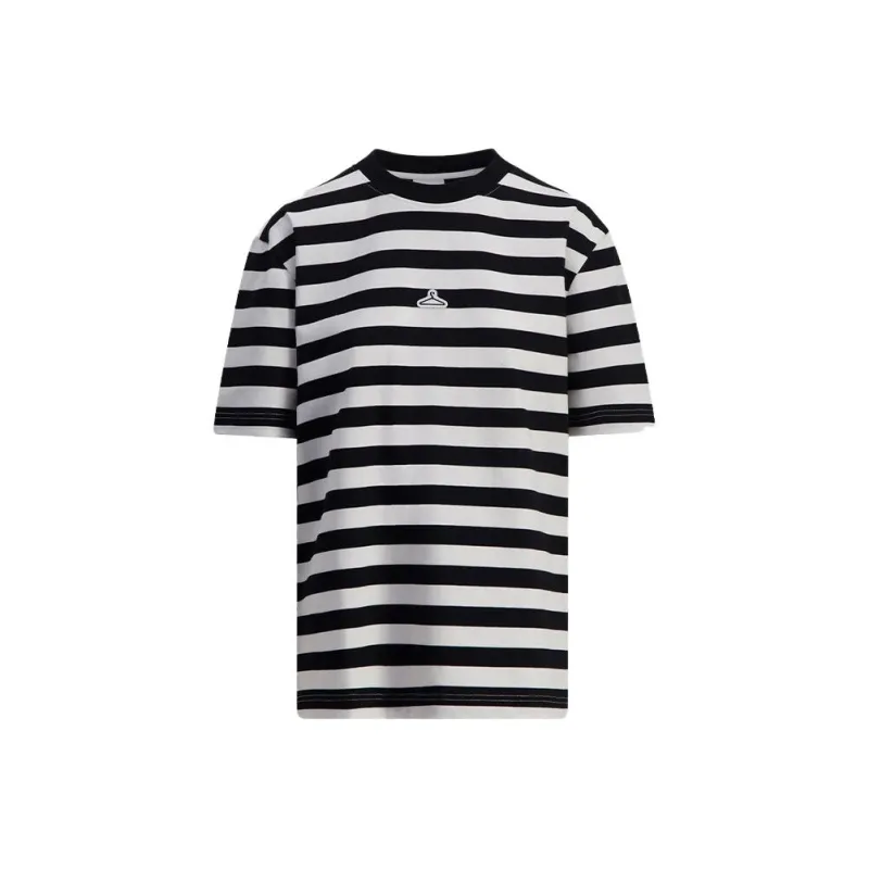 HOLZWEILER T Shirt Men's Black White Stripes-0