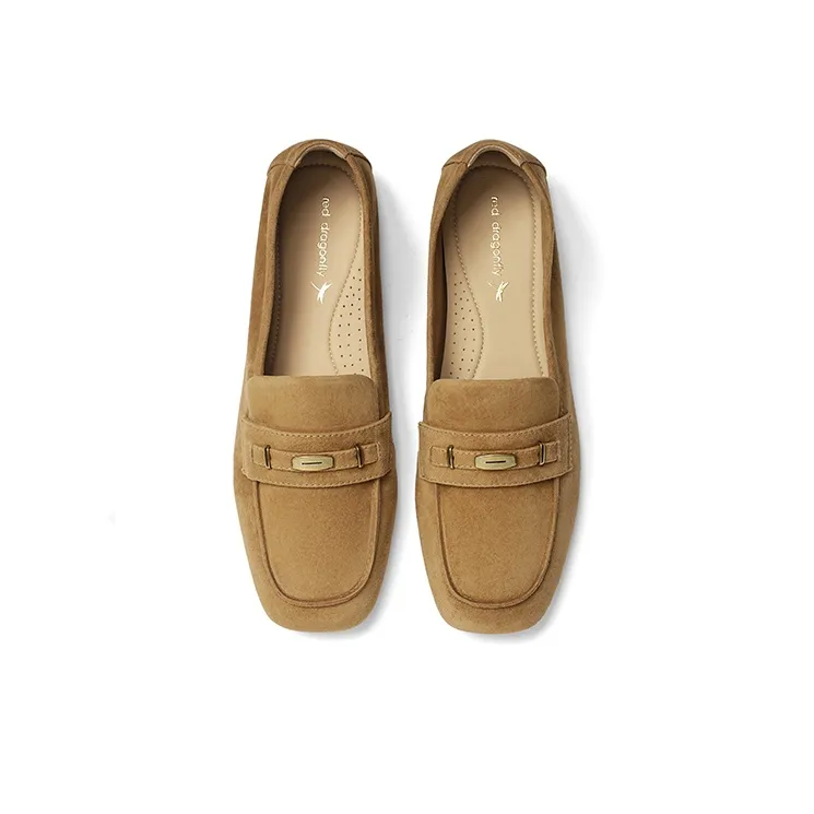 RED DRAGONFLY Loafers Women's Earth Yellow, Apricot, Brown-3