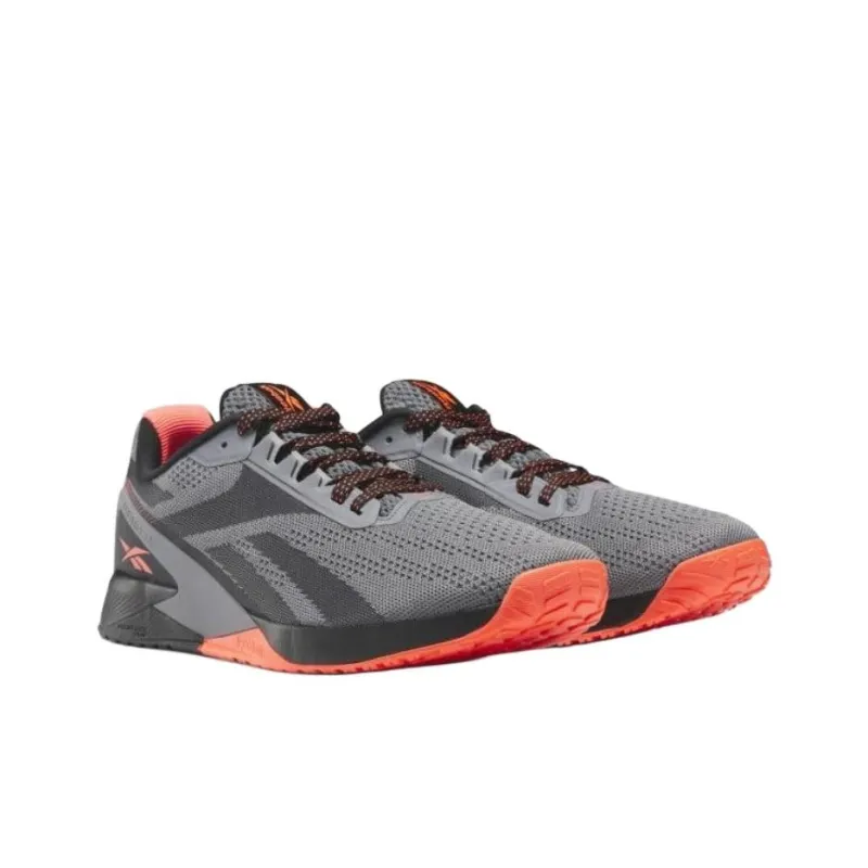 Reebok Nano X1 'Pure Grey Orange Flare'-2