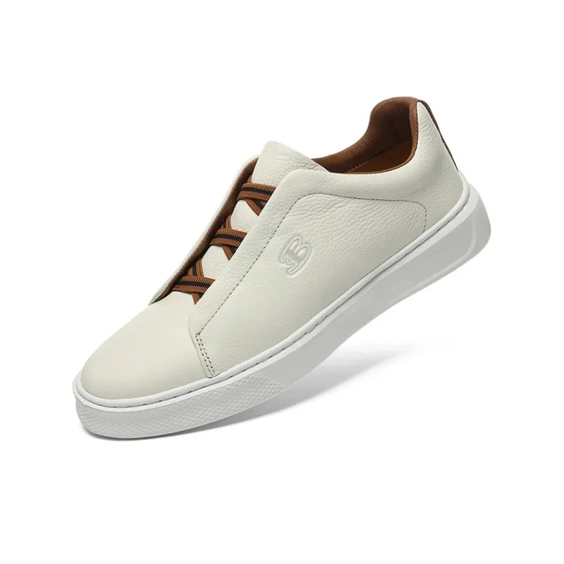 BEN SHERMAN Low Top Skateboard Shoes Men's Ecru-2