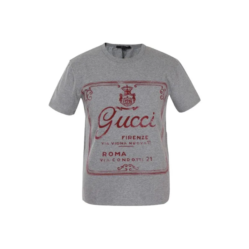 GUCCI T-Shirts Men Gray-0