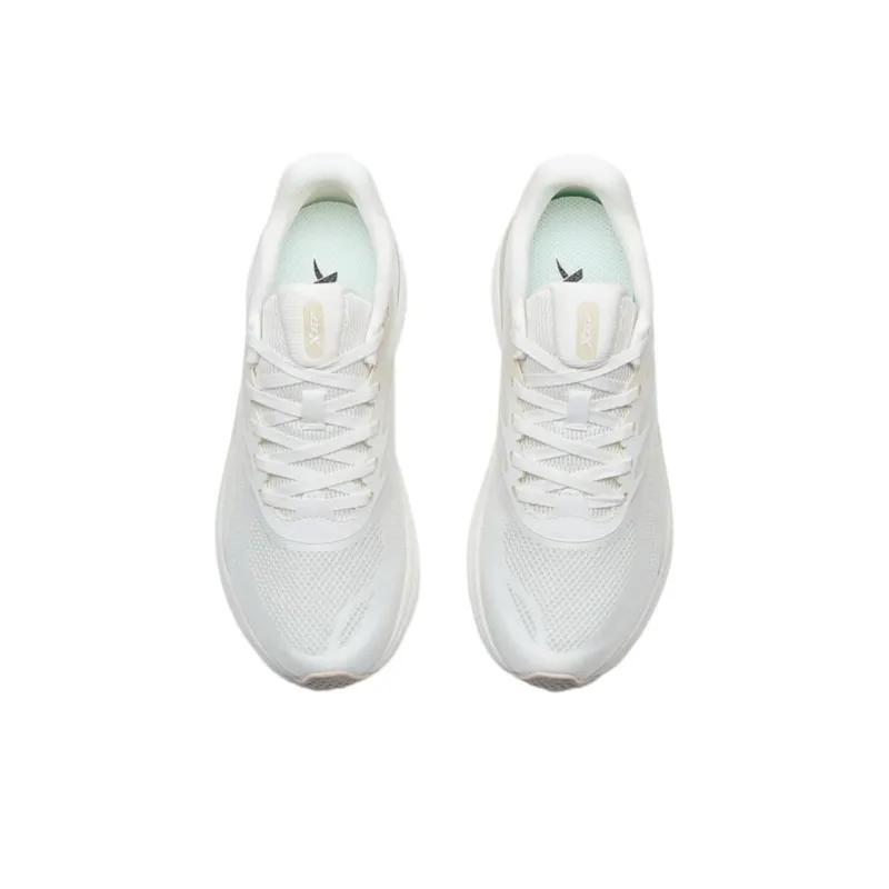 XTEP Breathable Slip Resistant Low Top Casual Running Shoes Women's White Brown-2