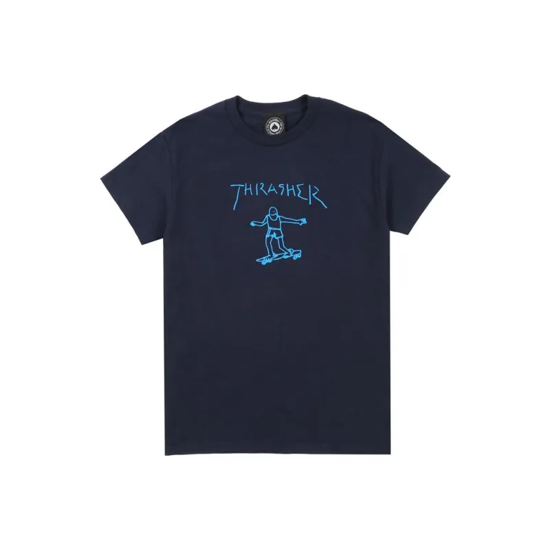 Thrasher T Shirt US Version Unisex Navy Blue-0