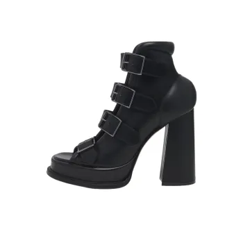 Alexander McQueen One Strap Sandals 12cm Women's Black
