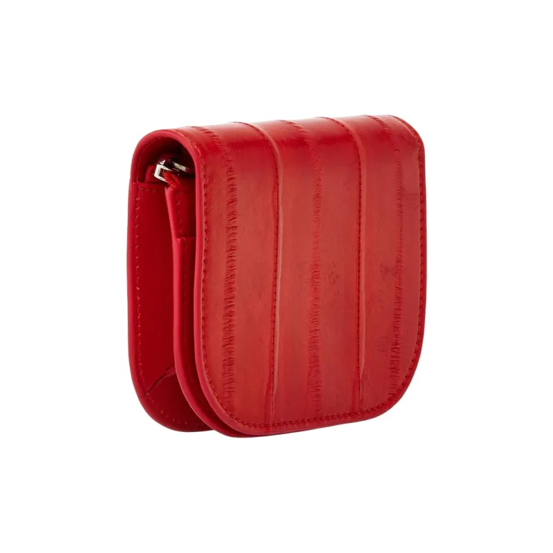 FERRAGAMO GANCINI Eel Skin Shoulder Bag Crossbody Bag Mini Men's Red-2