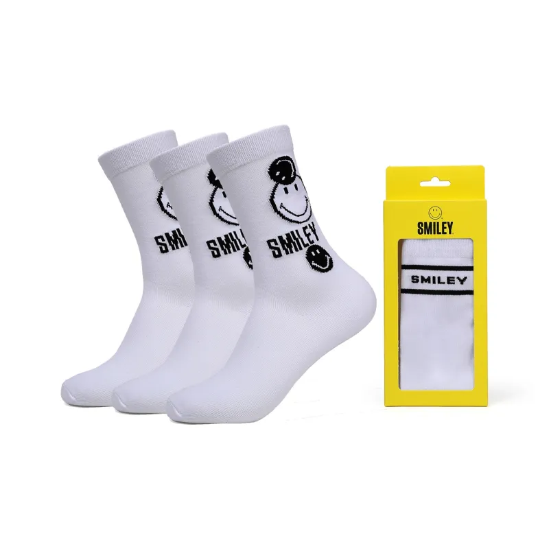 SMILEY Mid Calf Socks Unisex Combo Set-9