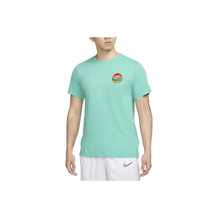 Nike Dri Fit T Shirts Men Turquoise-0