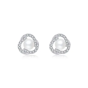 LAOMIAO Pearl Stud Earrings Women's