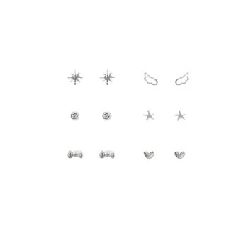 Asia Star Alloy Stud Earrings Women's
