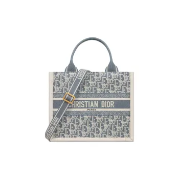 DIOR Cotton Tote Bag, Shopping Bag, Handbag Trumpets Unisex Blue