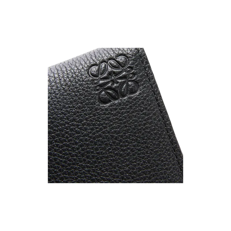 LOEWE Cow Leather Wallet Unisex Black-4