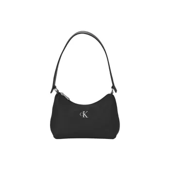 CALVIN KLEIN Synthetic Leather Shoulder Bag Medium Size Women's Black