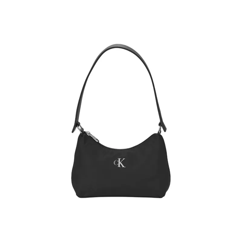 CALVIN KLEIN Synthetic Leather Shoulder Bag Medium Size Women's Black-0