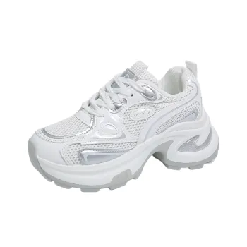 Boogie Bear Height Increasing Lightweight Slip Resistant Low Top Chunky Sneakers Women's