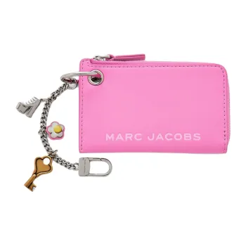 MARC JACOBS Leather Wallet Women's Bowknot Pink