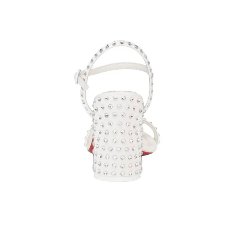 CL LUBOTING Miss Jane One Strap Sandals 8.5cm Women's White-3