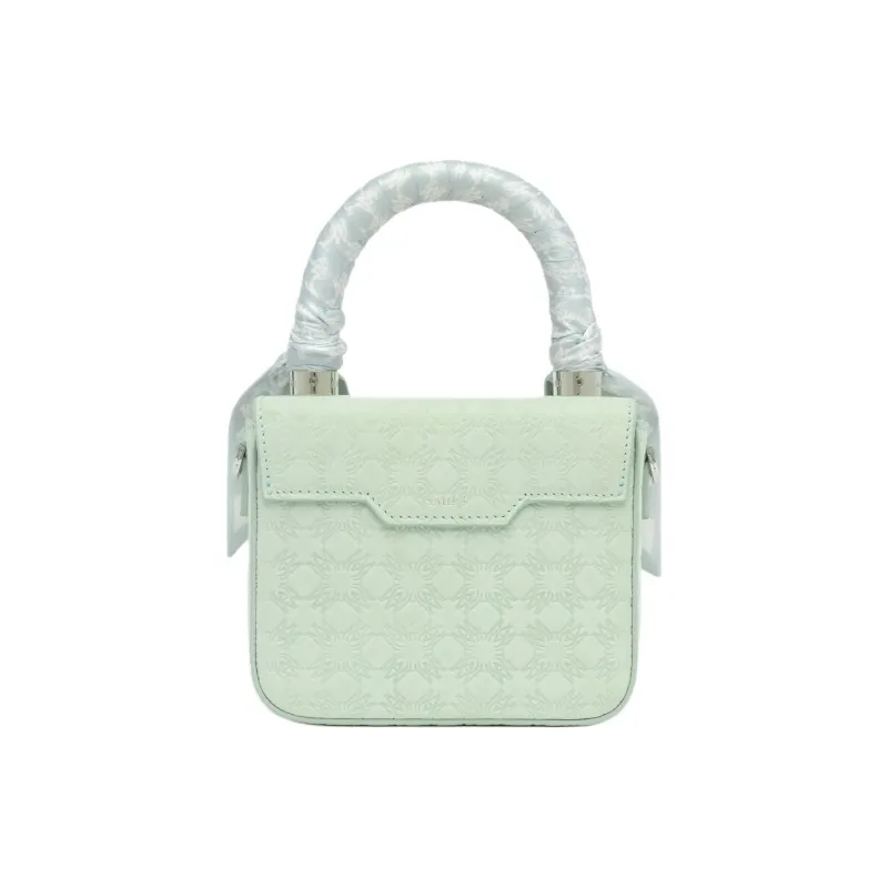 AMIRI Leather One Shoulder Handbag Women's Green-2