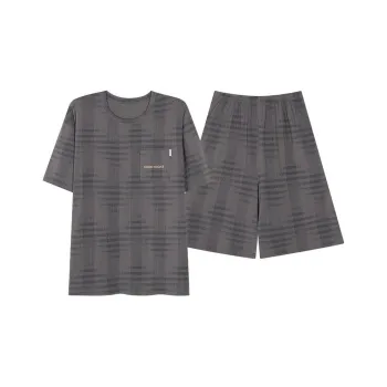 JINXU Pajama Set Men's Dark Gray