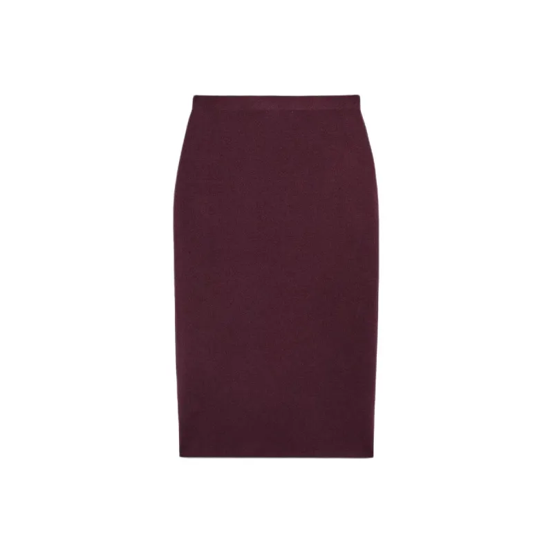 ZARA Casual Long Skirts Women's Dark Red-1