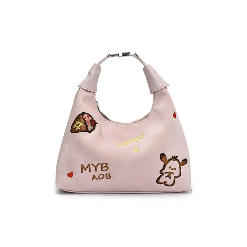 RIVMIND PU Handbag, Shoulder Bag Women's Blue/Pink-6
