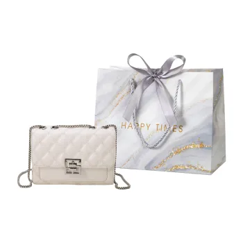 Miss Angel PU Crossbody Bag Regular Women's White Black