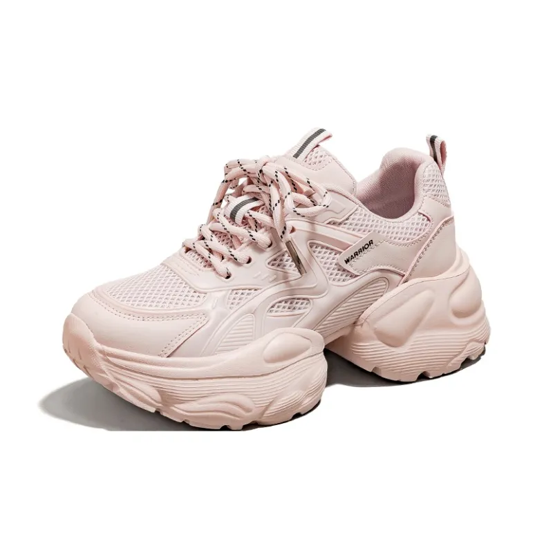 Warrior Low Top Chunky Sneakers Women's Pink-2