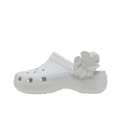Crocs Classic Platform Bouquet Clog Clogs Women's White