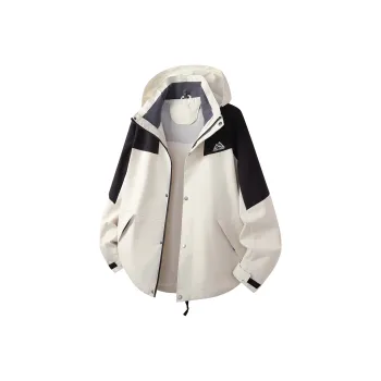 Feiyue Water Resistant Windproof Warm Water Repellent Rainproof Windbreaker Jacket Unisex Black