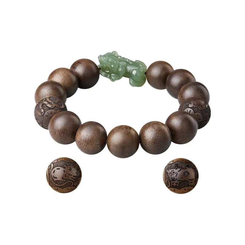 Moonstone Edge Agarwood Bracelets Men's-0