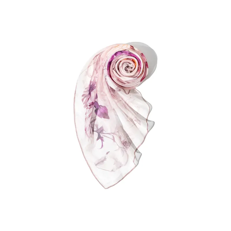 Shanghai Story 100% Mulberry Silk Scarves Women's Spring Song Like A Dream Gift Box Set-32