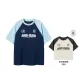 Navy Blue Long+Beige White Short