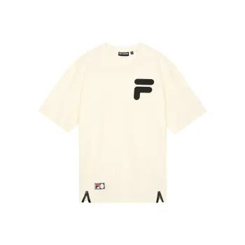 FILA FUSION T Shirt Unisex Imitation Antique White