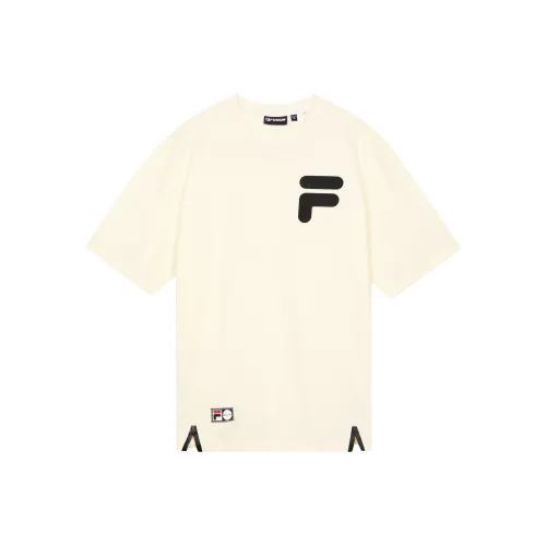 FILA FUSION T Shirt Unisex Imitation Antique White